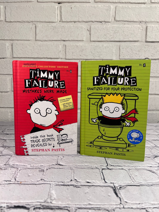 Timmy Failure by Stephan Pastis No. 1 & No. 4 [2 book lot, 1st Editions]