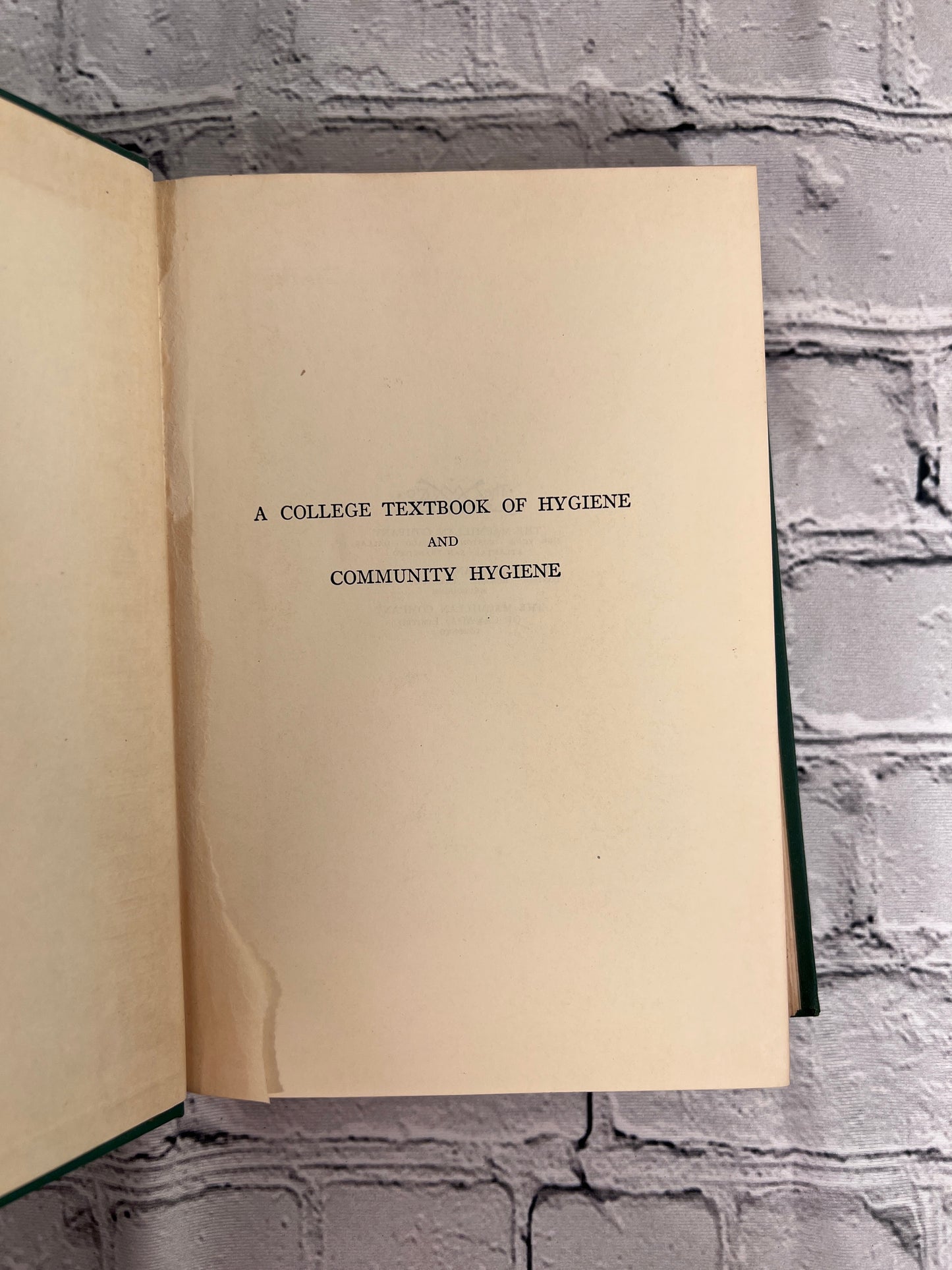 College Textbook of Hygiene and Community Hygiene by Smiley and Gould [1939]