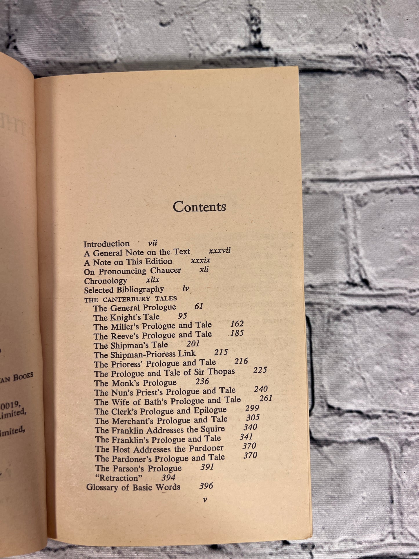 The Canterbury Tales A Selection by Geoffrey Chaucer [1969 · 7th Printing]