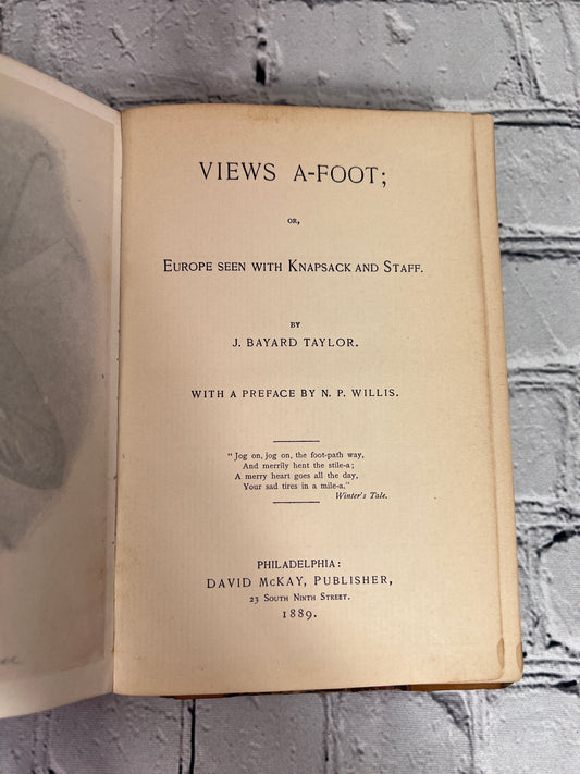Views-A-Foot Europe Seen with Knapsack and Staff by J. Bayard Taylor [1889]