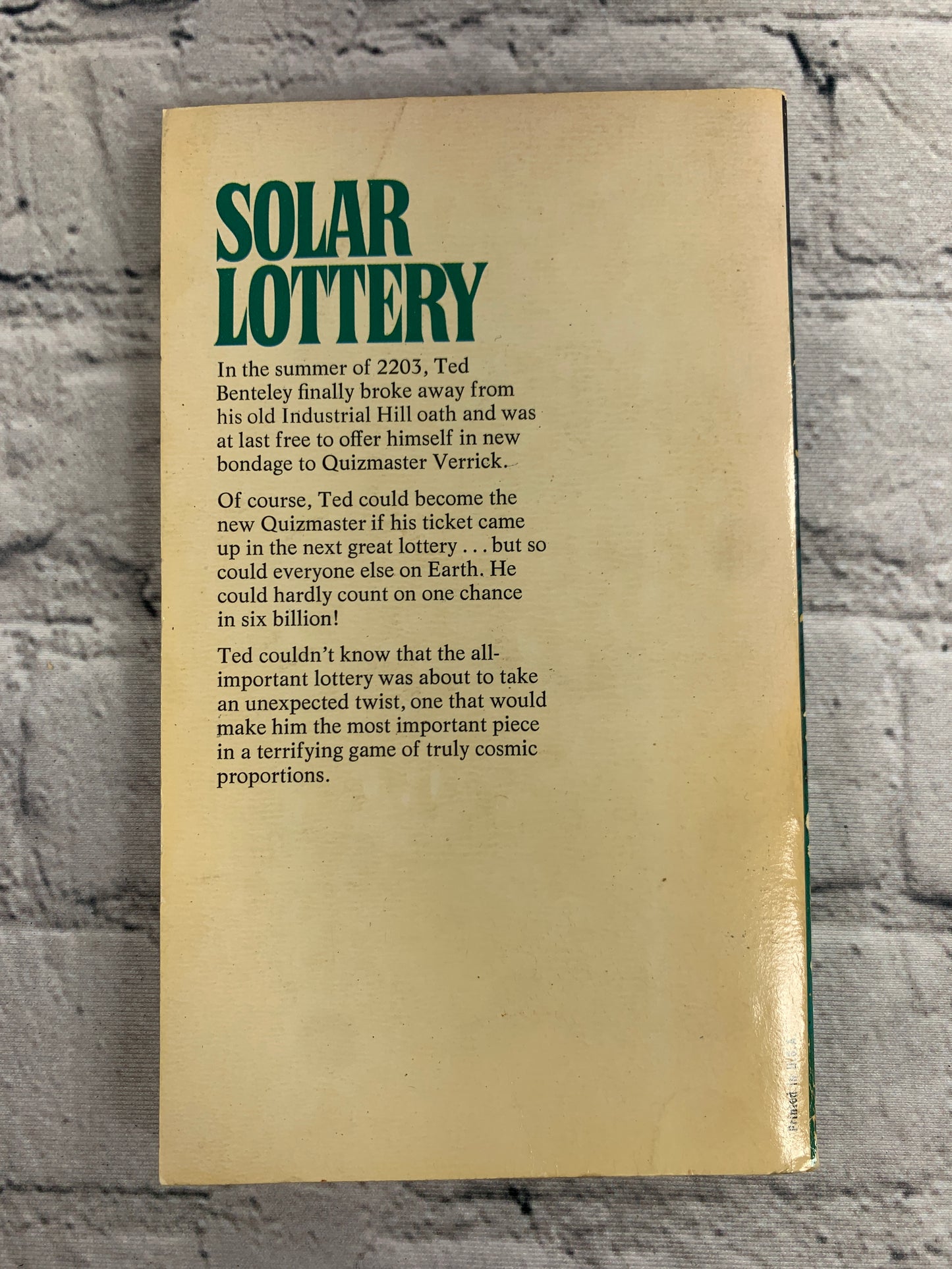 Solar Lottery by Philip K. Dick [1972]