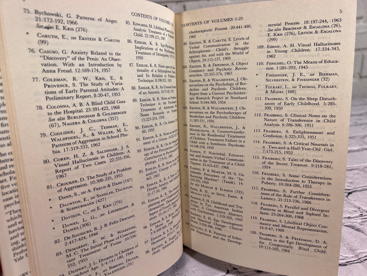 The Psychoanalytic Study of the Child, Abstracts and Index to Volumes 1-25 [1975]