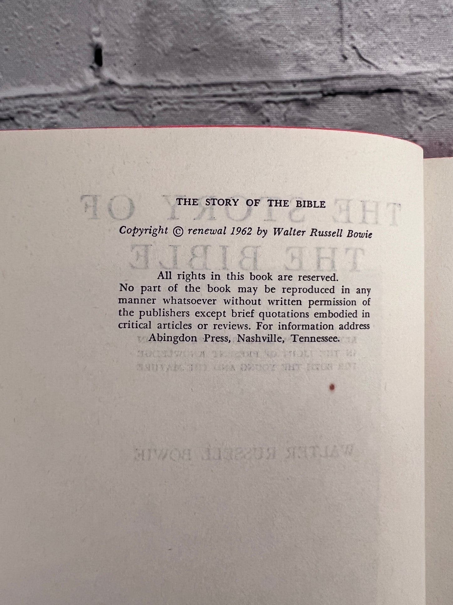 The Story of the Bible by Walter Russell Bowie [1962]