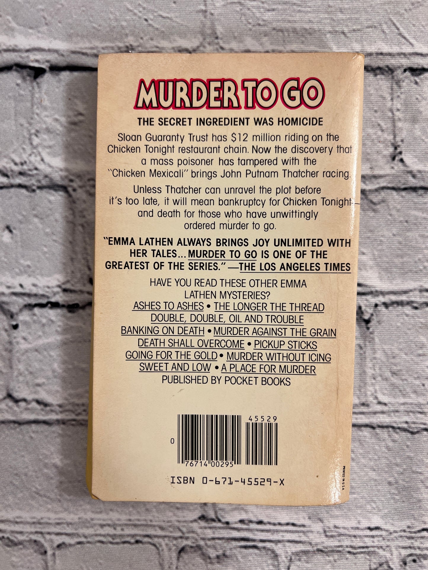 Murder To Go by Emma Lathen [1971]