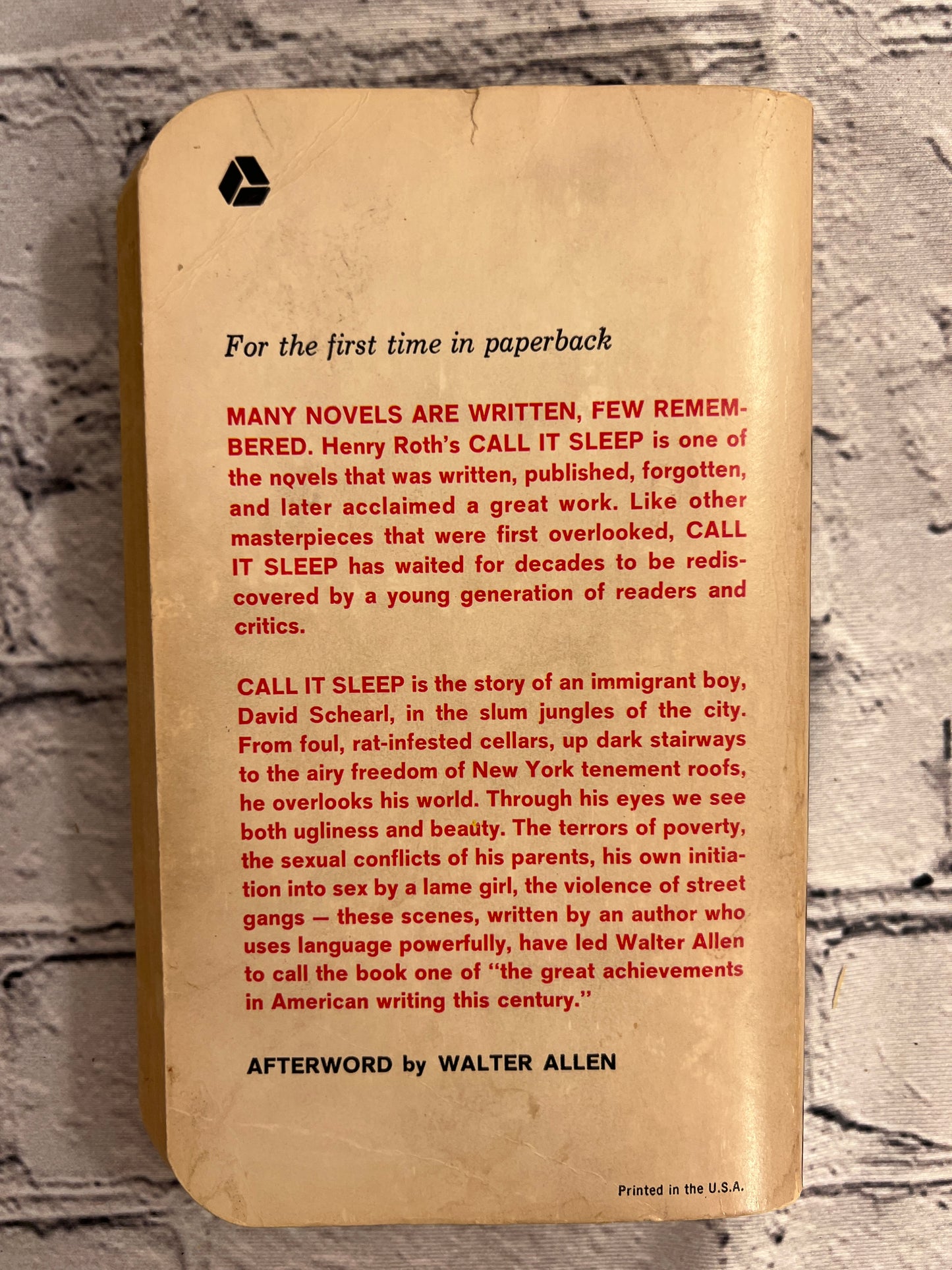 Call it Sleep by Henry Roth [1965]