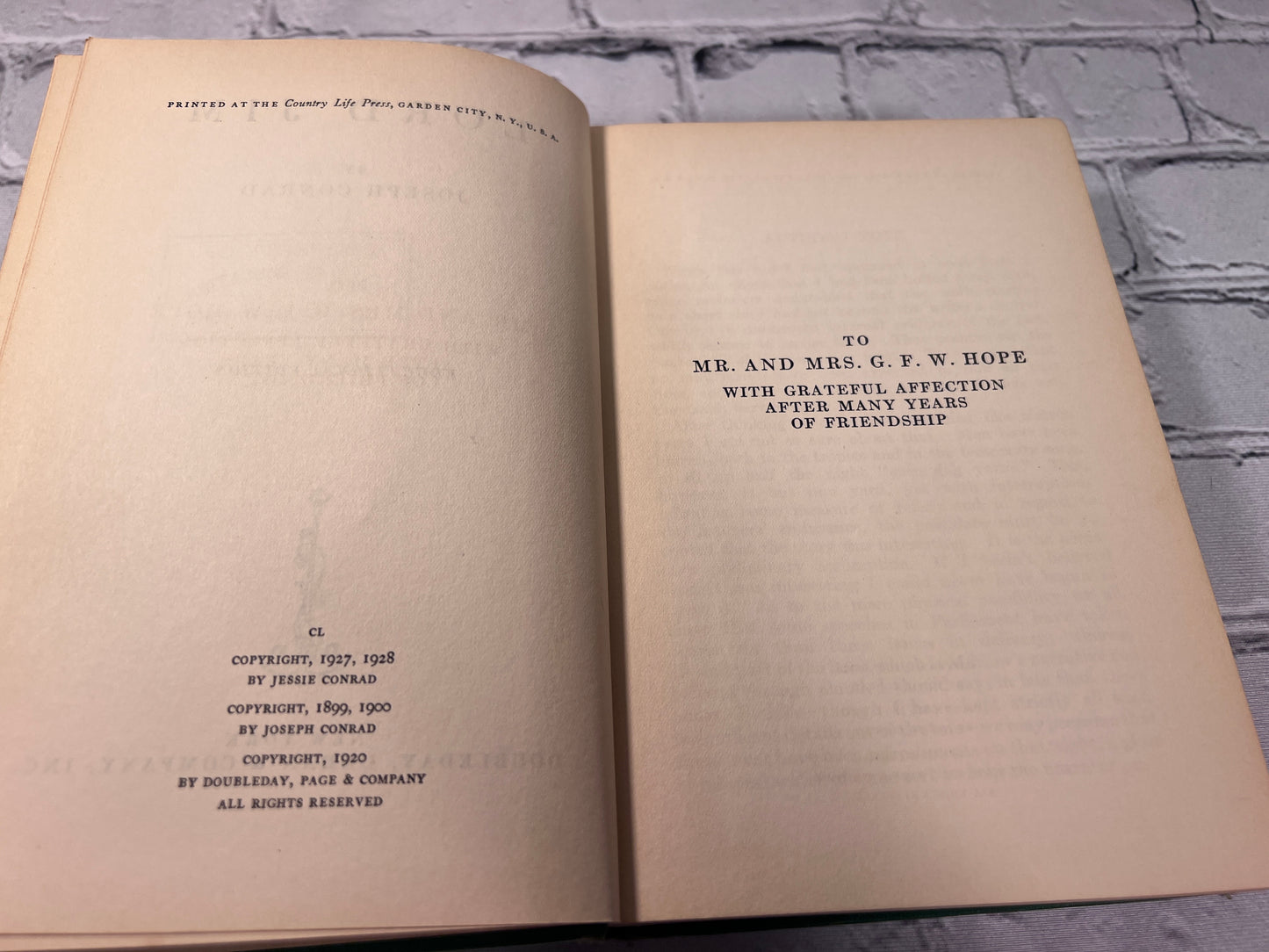 Lord Jim by Joseph Conrad [1920]