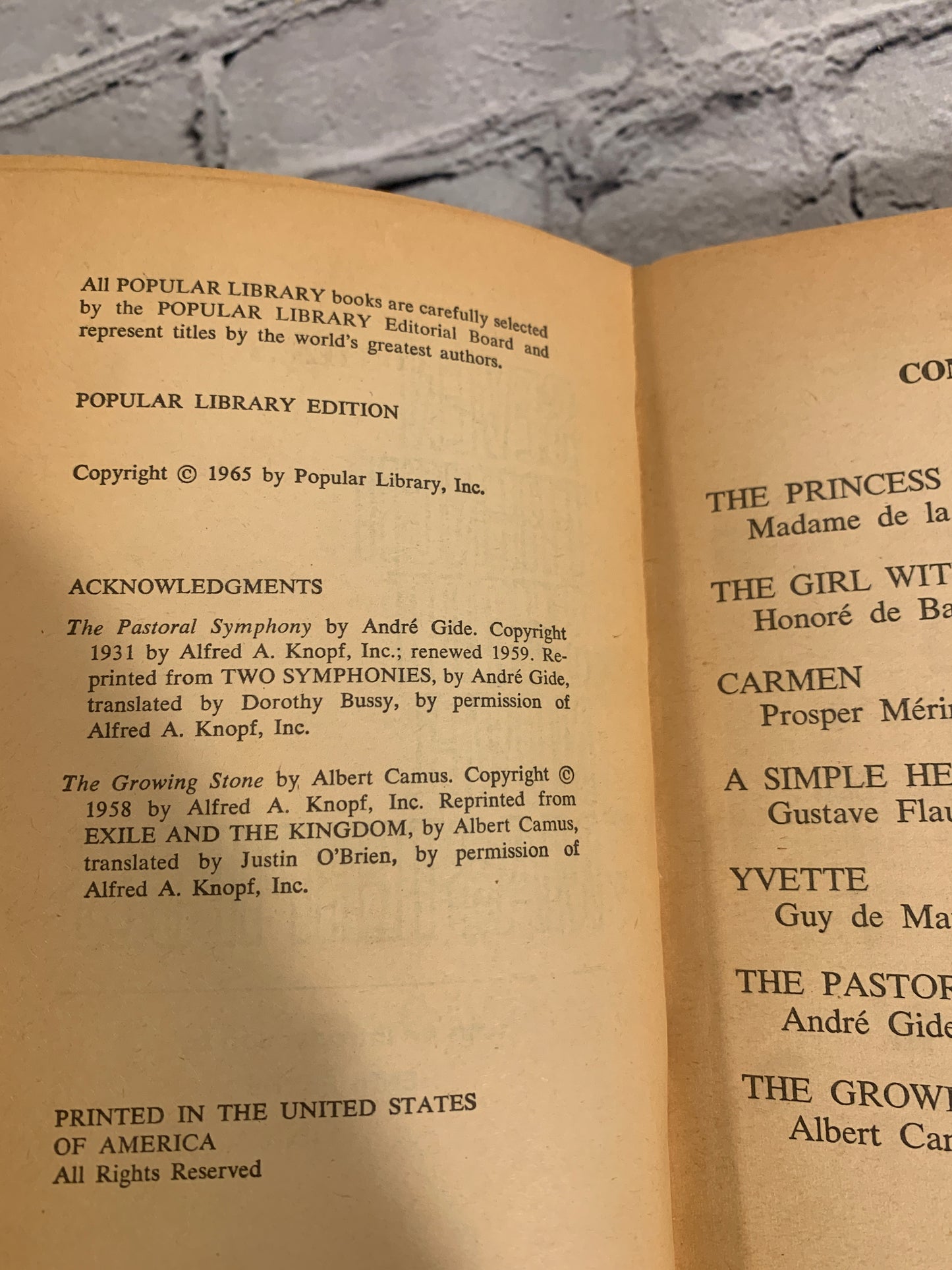 Seven French Short Novel Masterpieces [1965]