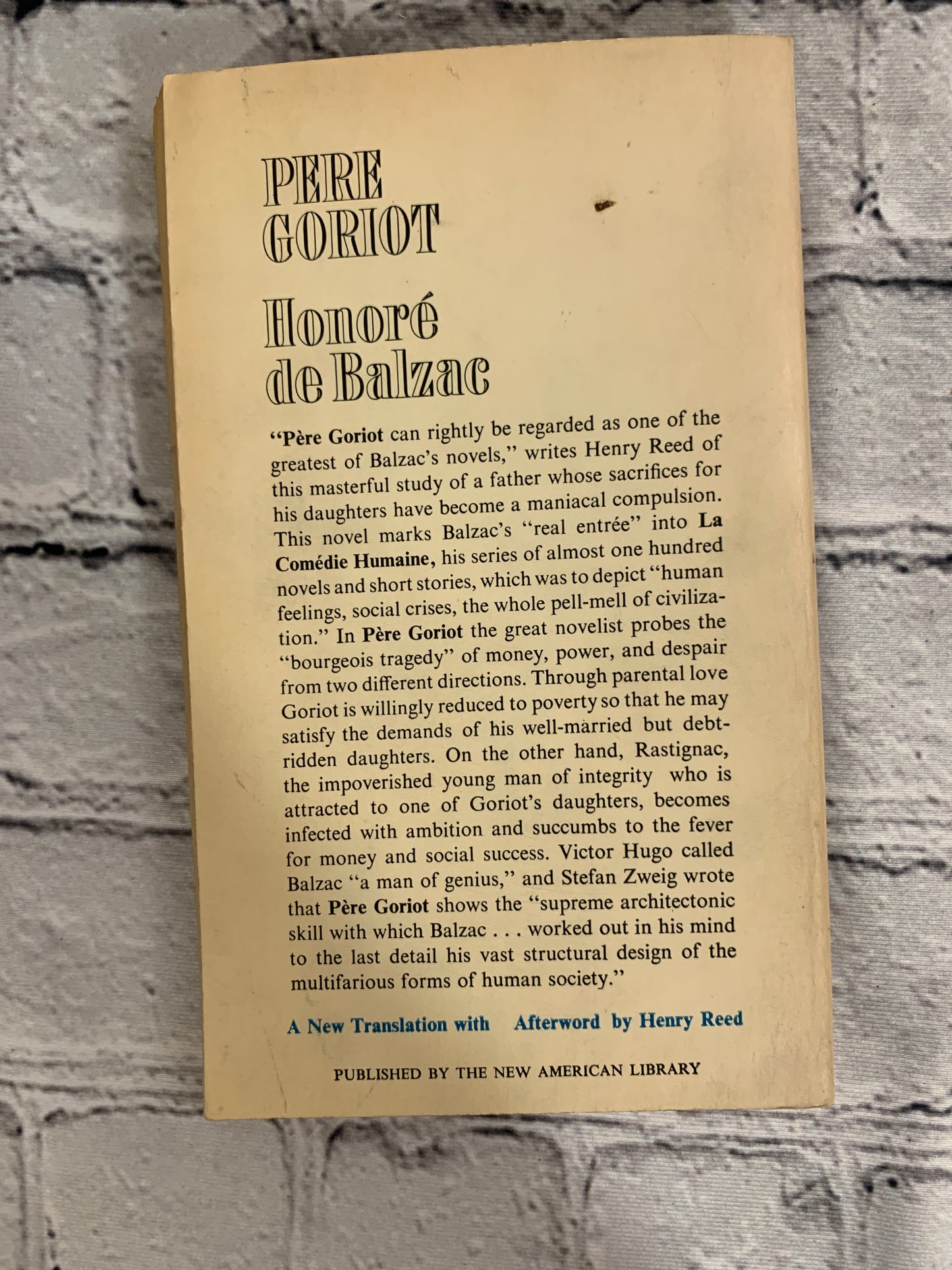 Honore de Balzac by Pere Goriot [1962]