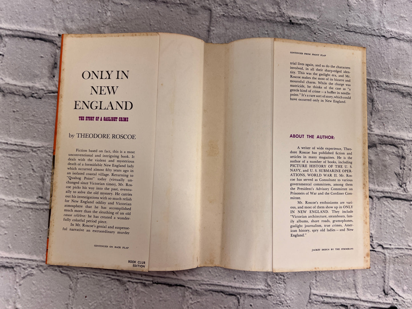 Only in New England: The Story of a Gaslight Crime by Theodore Roscoe [1959]