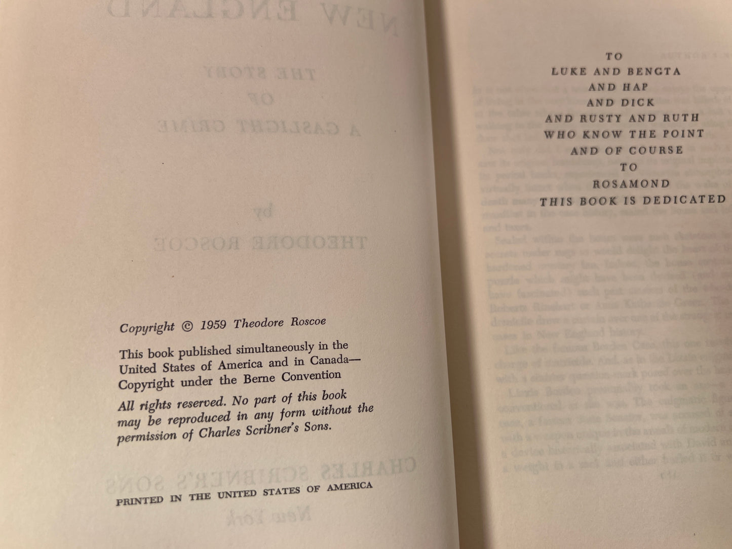 Only in New England: The Story of a Gaslight Crime by Theodore Roscoe [1959]