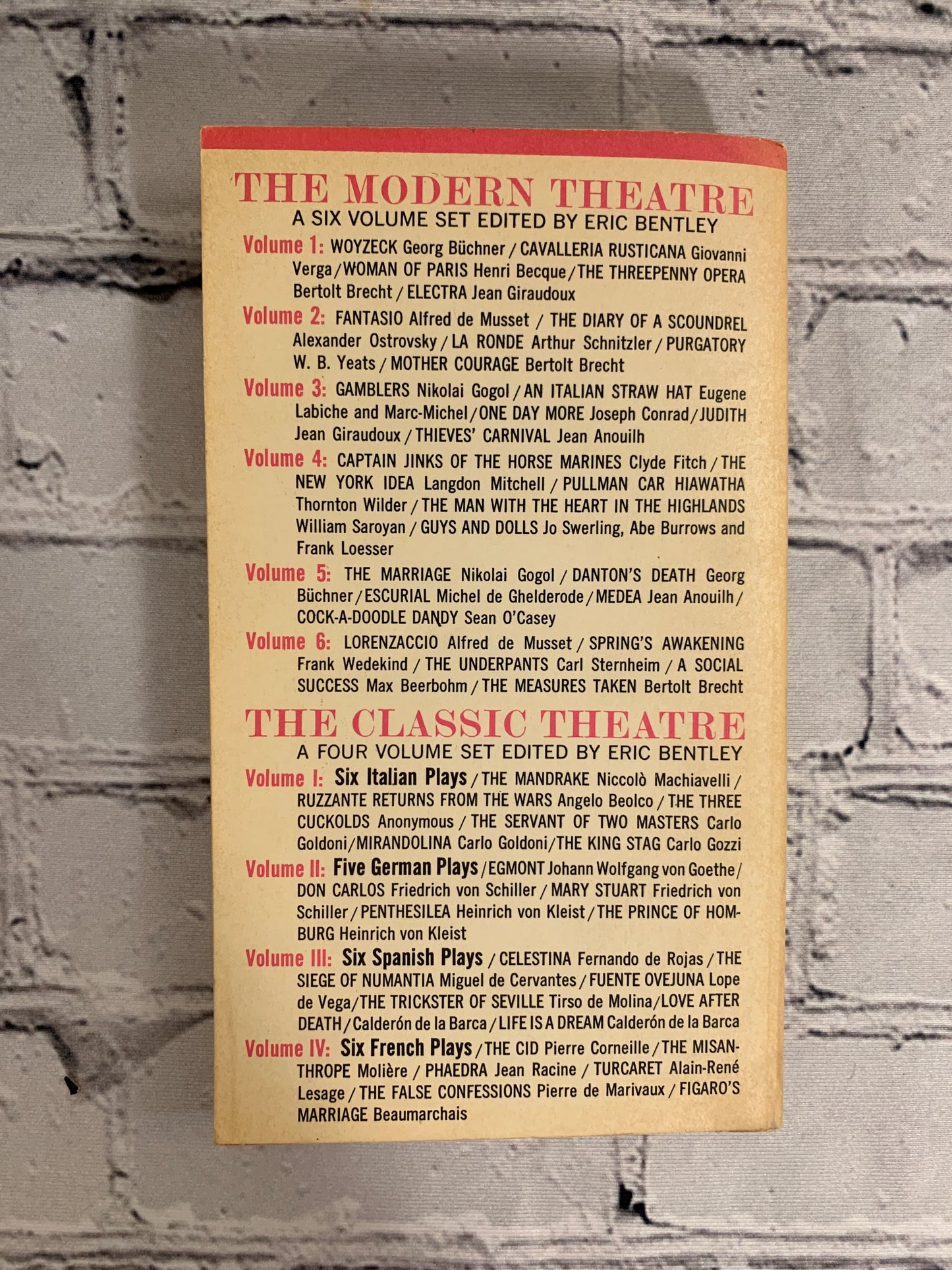 The Modern Theatre: 5 Plays / edited by Eric Bentley