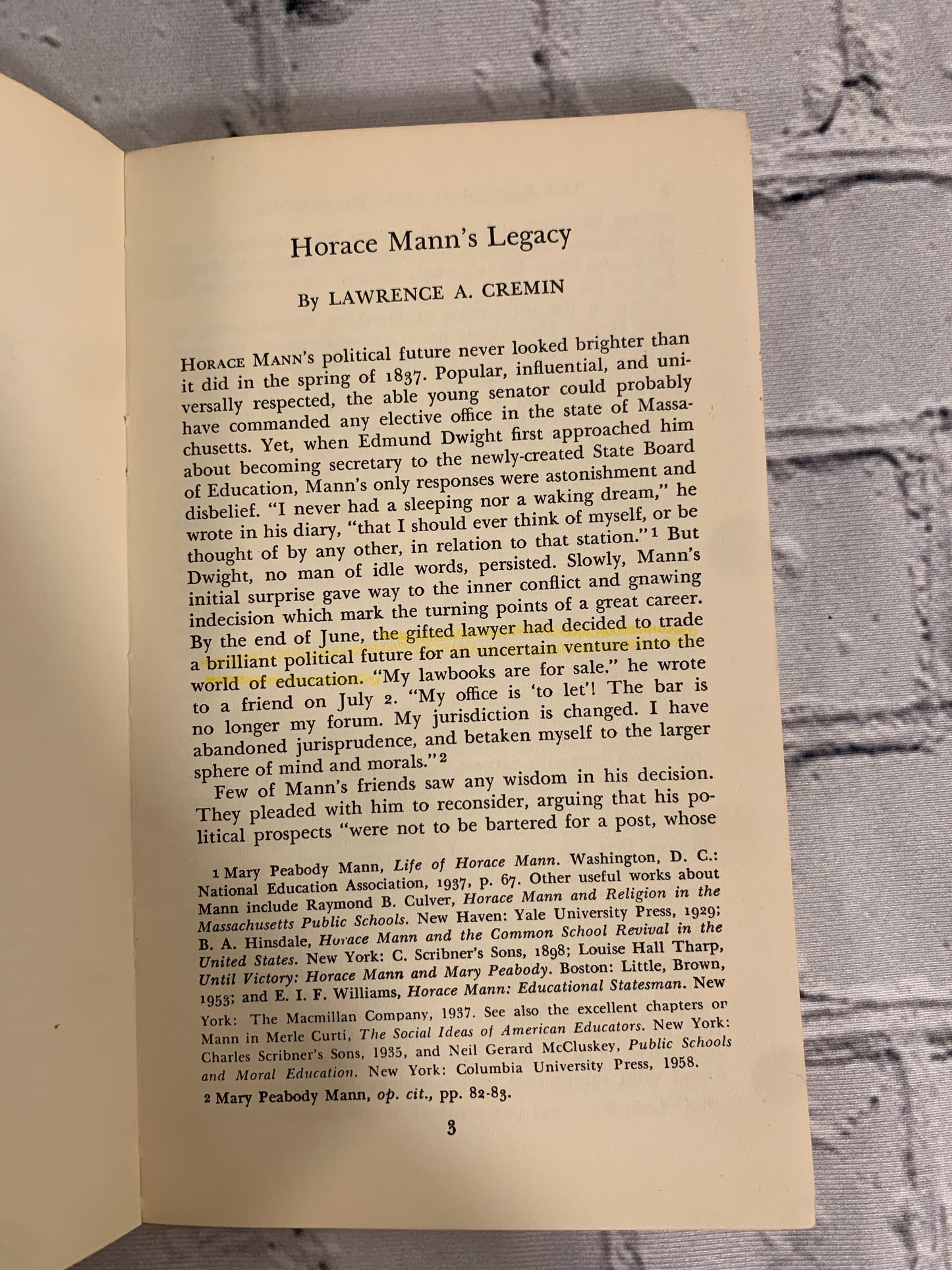 The Republic and the School: On the Education of Free Men by Horace Mann [1965]