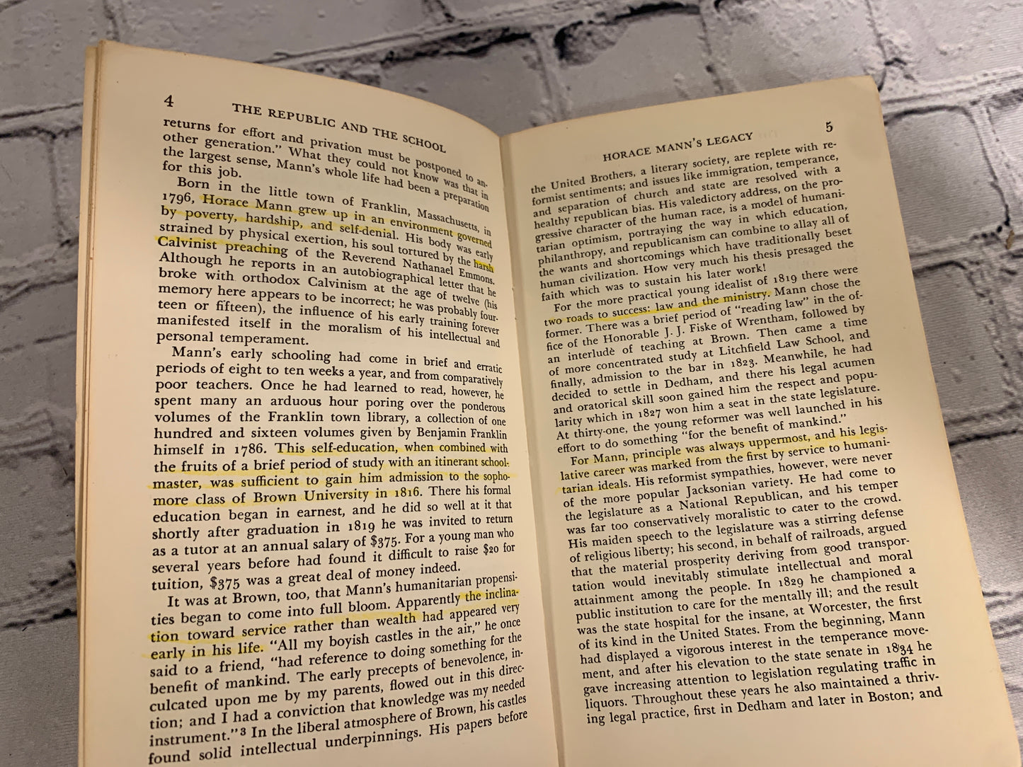 The Republic and the School: On the Education of Free Men by Horace Mann [1965]