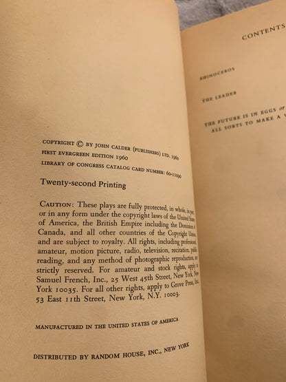 Rhinoceros by Eugene Ionesco [1960]