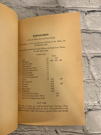 Rhinoceros by Eugene Ionesco [1960]