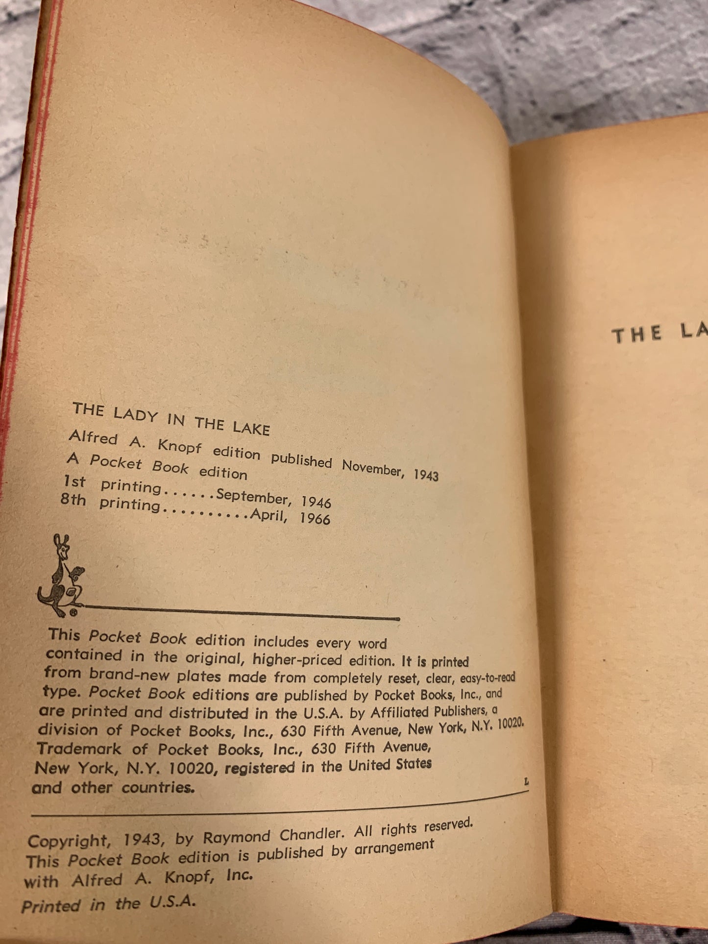 The Lady in the Lake by Raymond Chandler [1966]