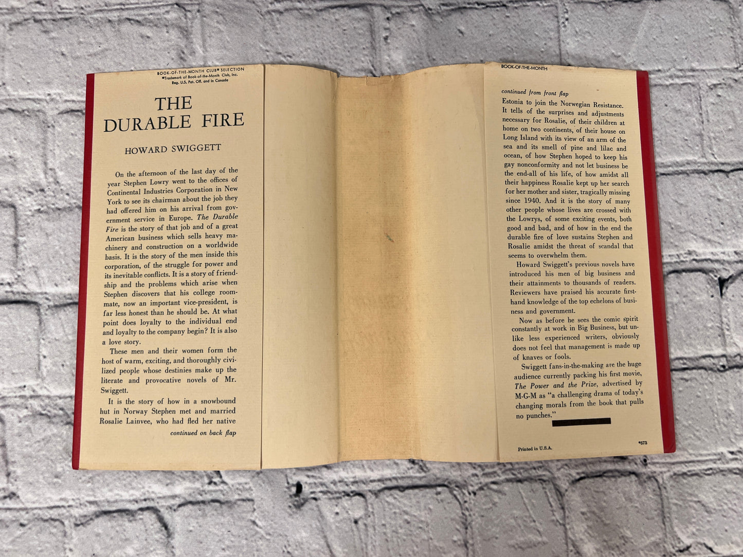 The Durable Fire by Howard Swiggett [1957]