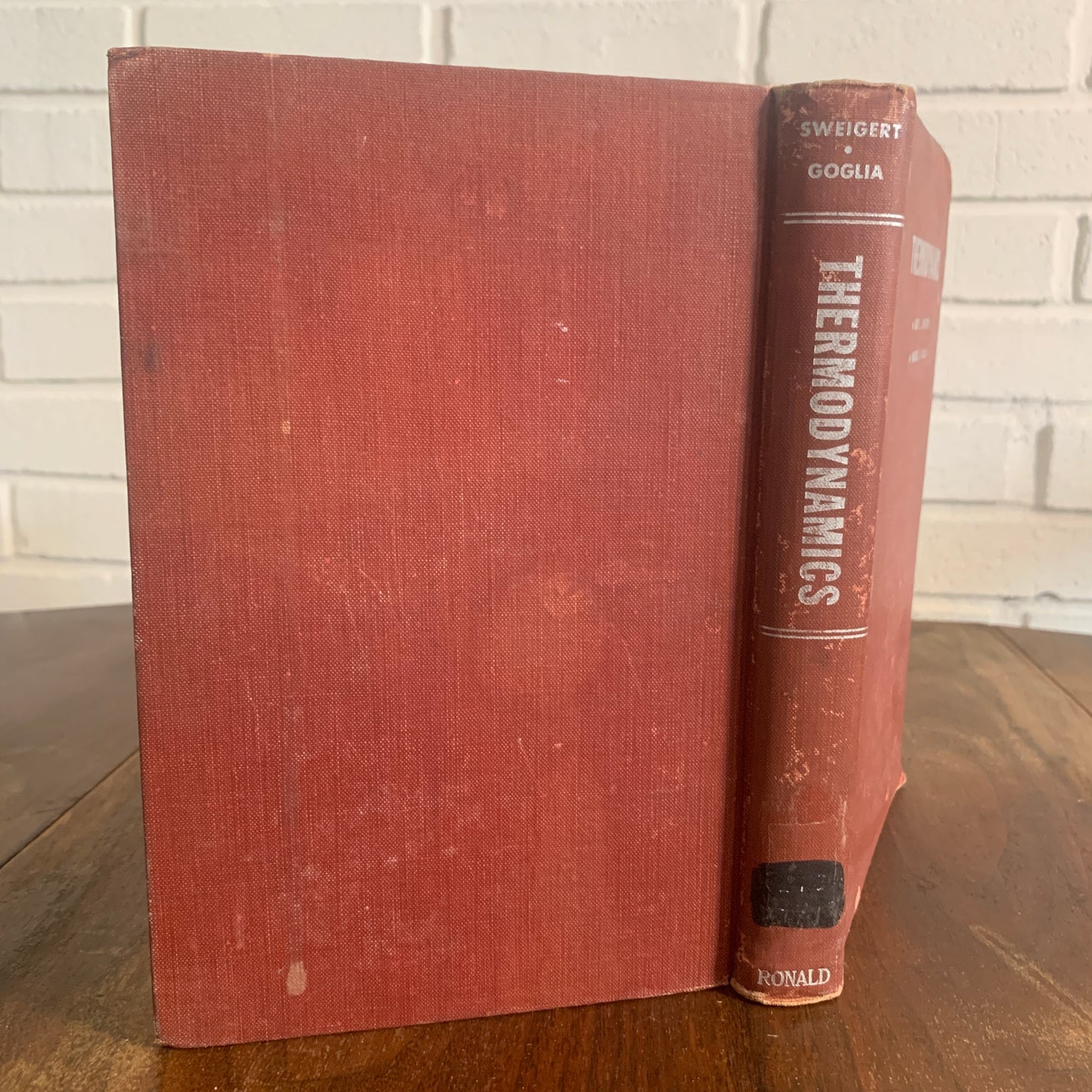 Thermodynamics by Sweigert & Goglia 1955 Hardcover