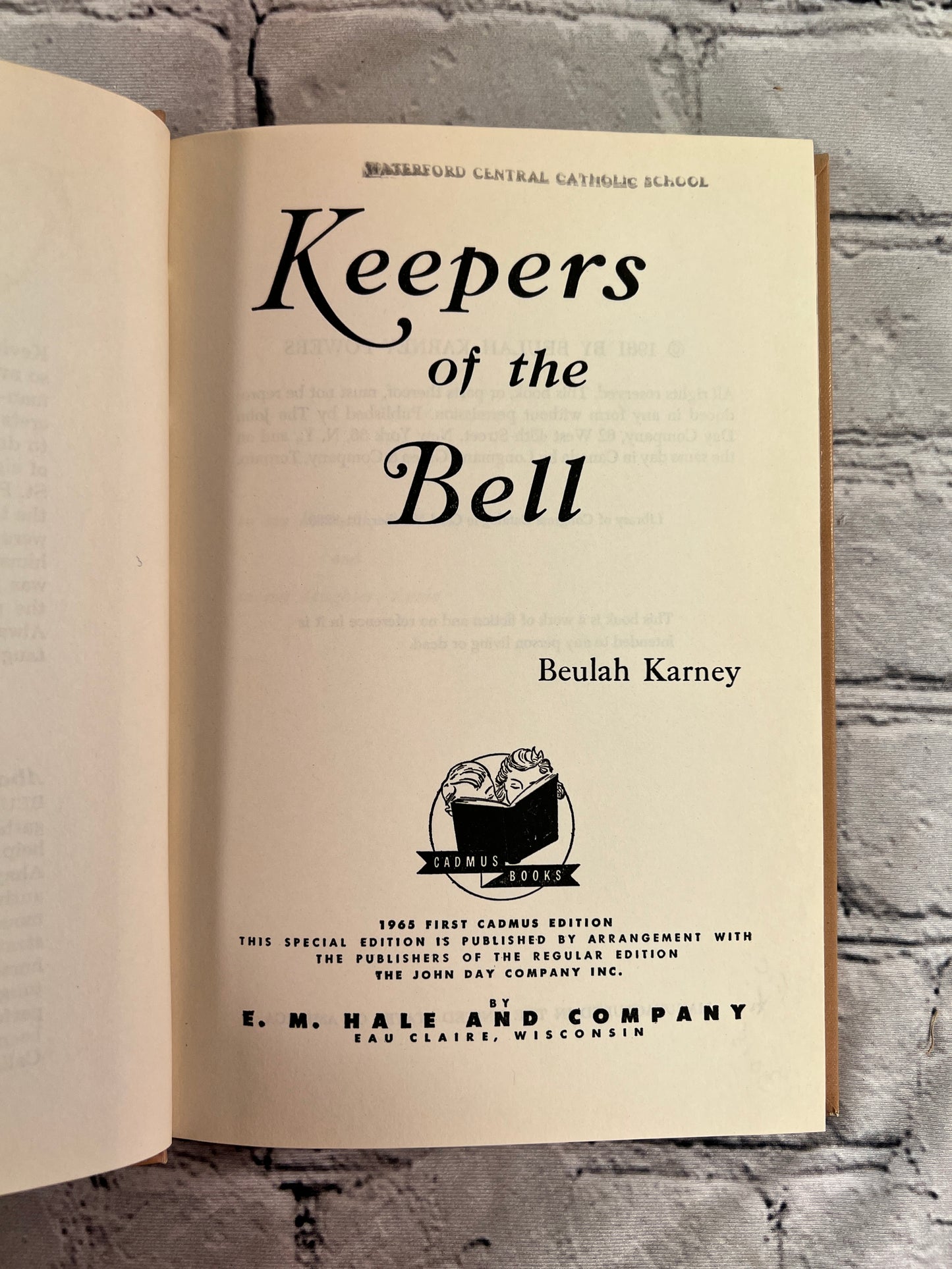 Keepers of the Bell by Beulah Karney [1965 · 1st Cadmus Edition]