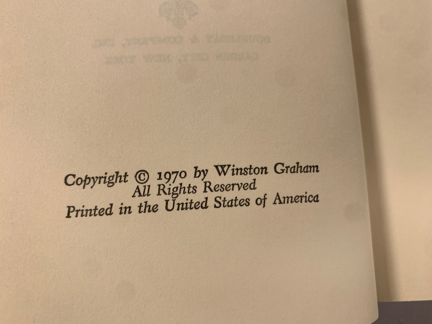 Angell Pearl and Little God by Winston Graham [1970]