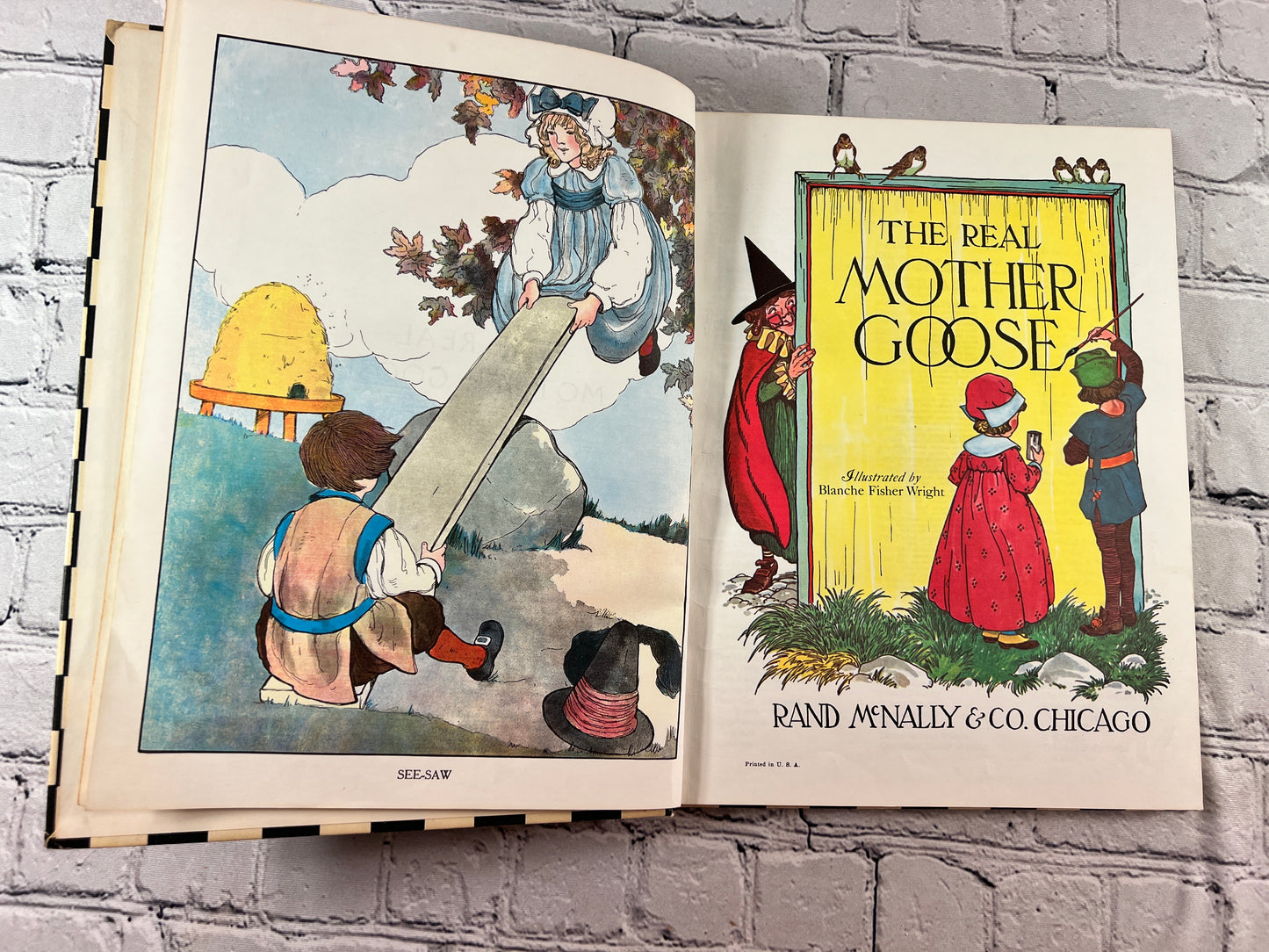 The Real Mother Goose Illustrated by Blanche Fischer Wright  [1973]