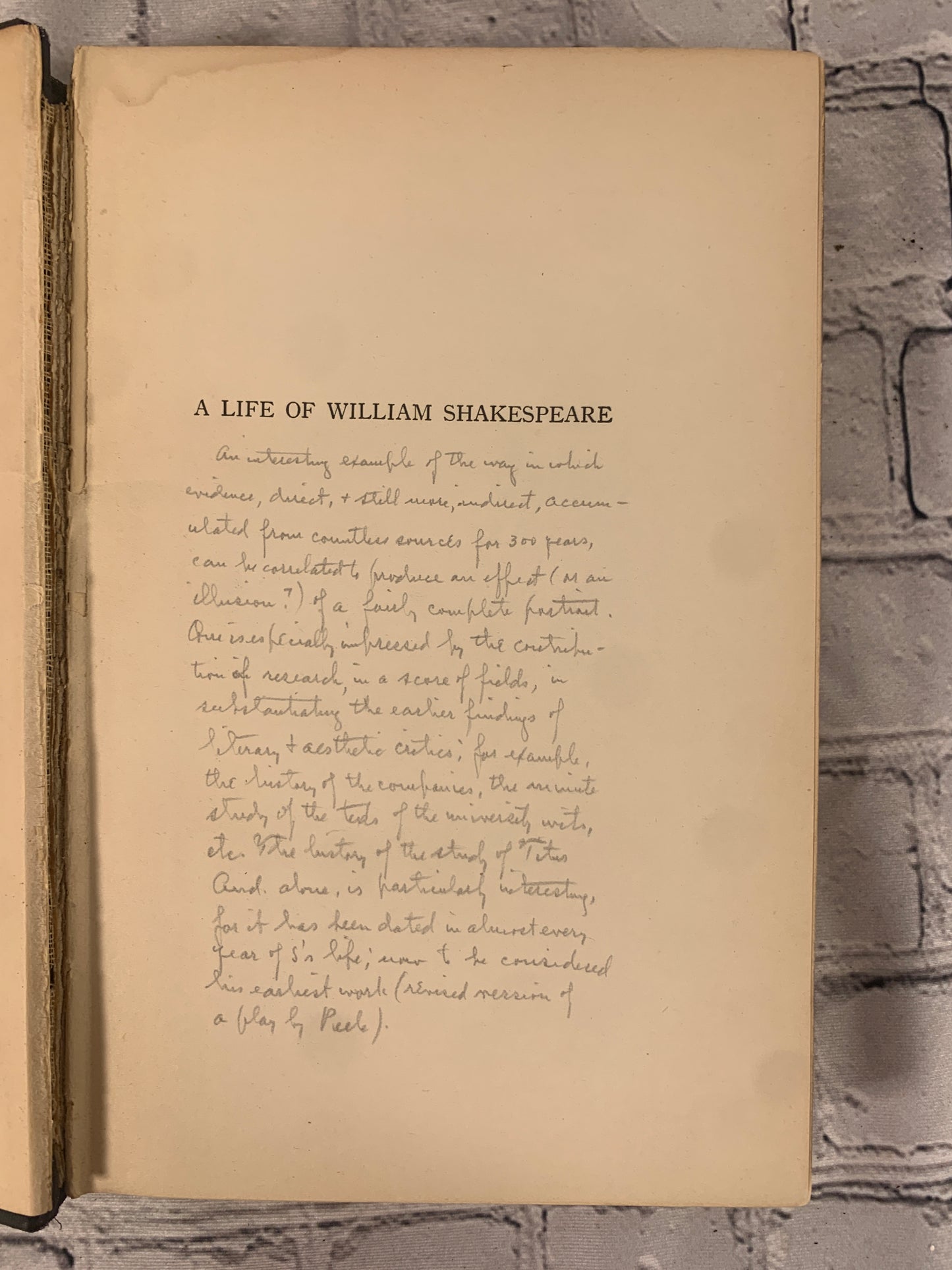 A Life of William Shakespeare by Joseph Quincy Adams [1923]