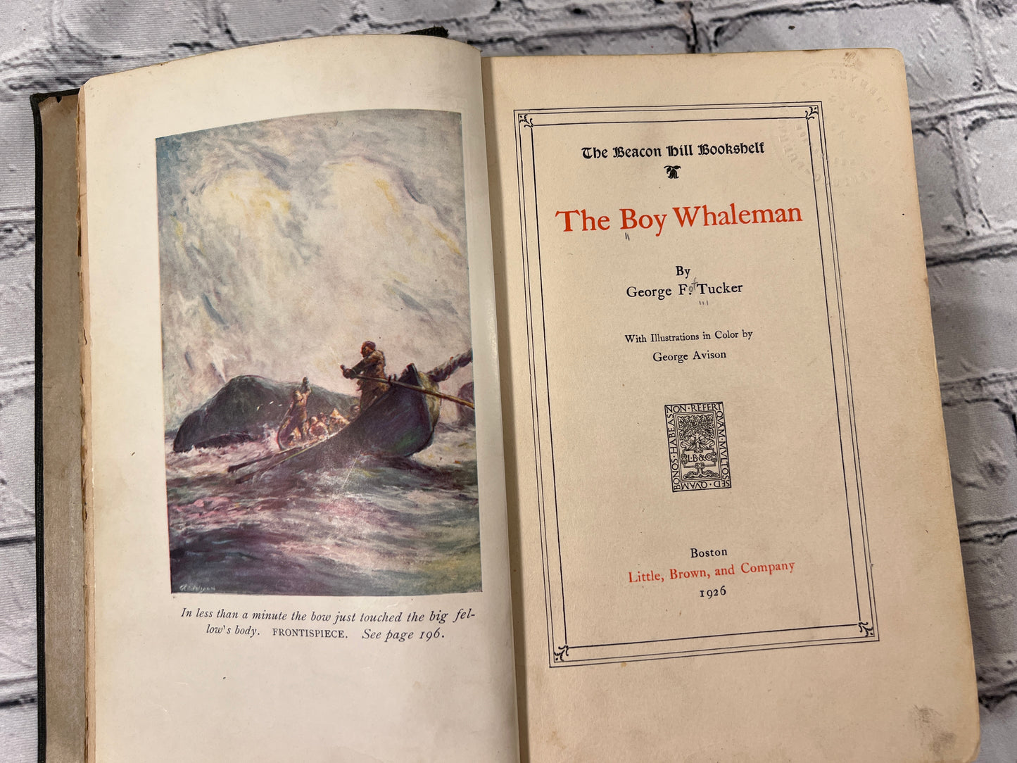 The Boy Whaleman by George Tucker [1st Edition · 1926]