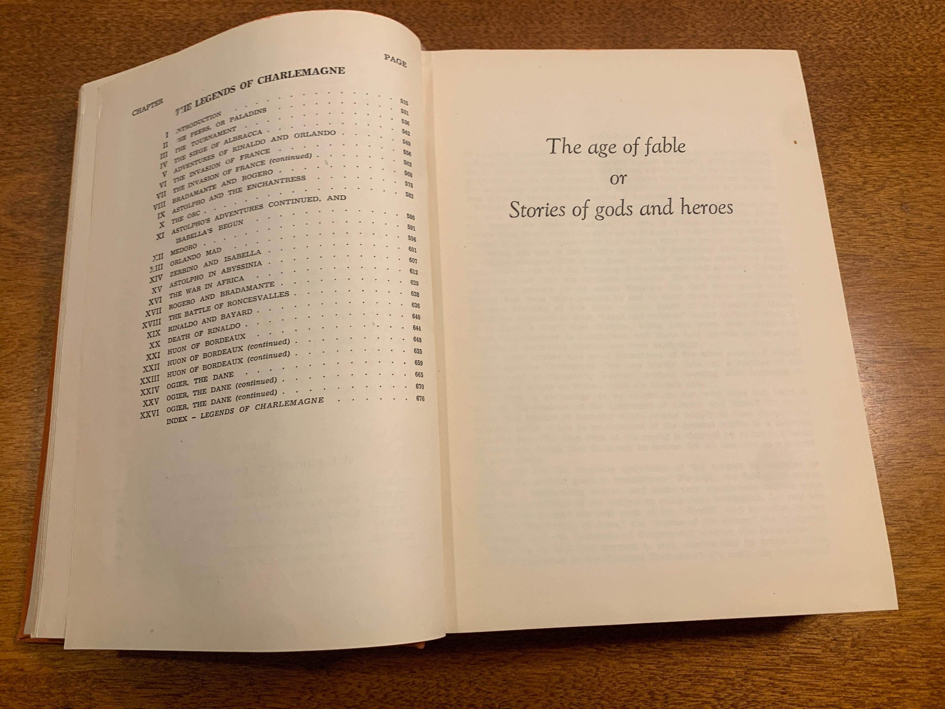 Flipped Pages Bulfinch's Mythology: The Age of Fable, Chivarly, Legends of Charlemagne 1963