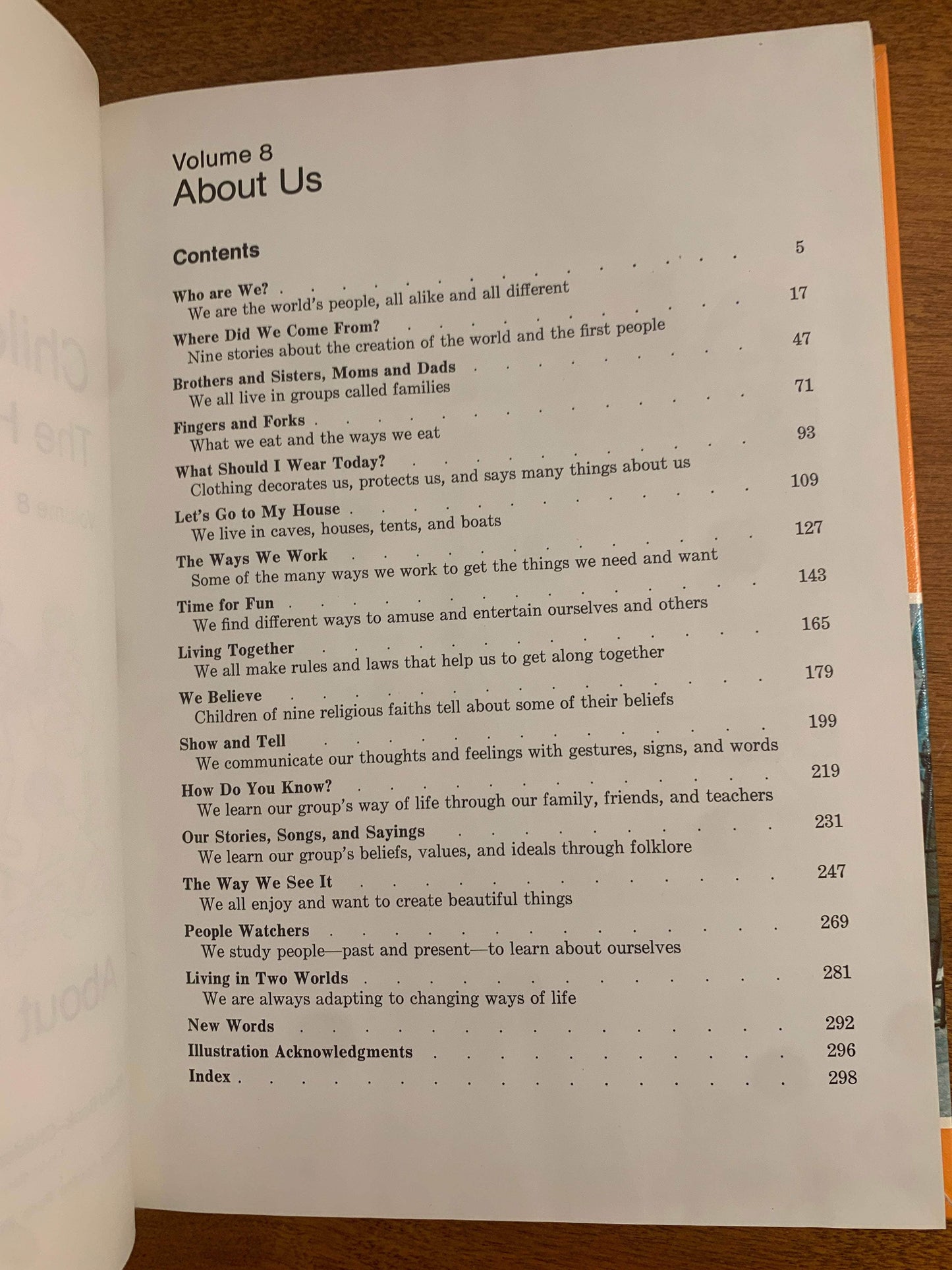 Flipped Pages Childcraft: The How and Why Library - Vol. 8 About Us 1981