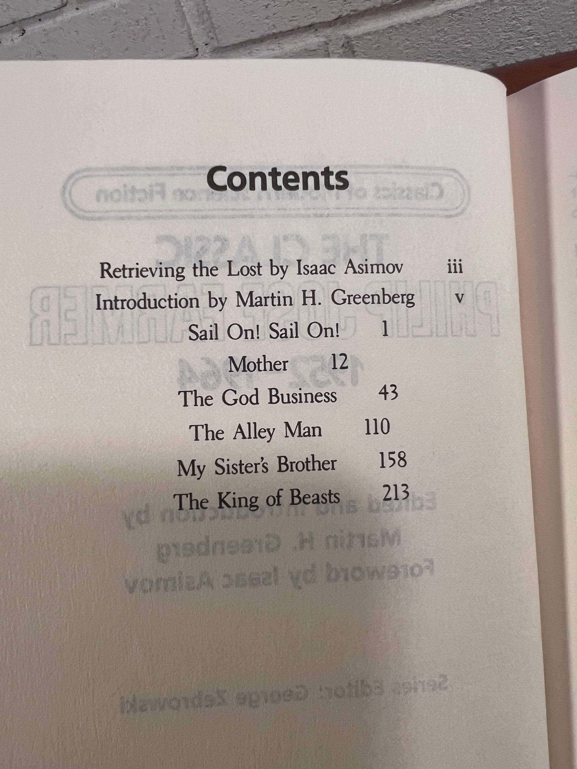 Flipped Pages Classics of Modern Science Fiction: Philip Jose Farmer 1952 - 1964