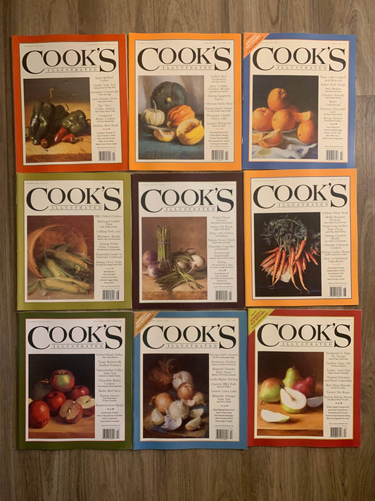 Flipped Pages Cook's Illustrated Magazine Lot of 43, 1992-2019