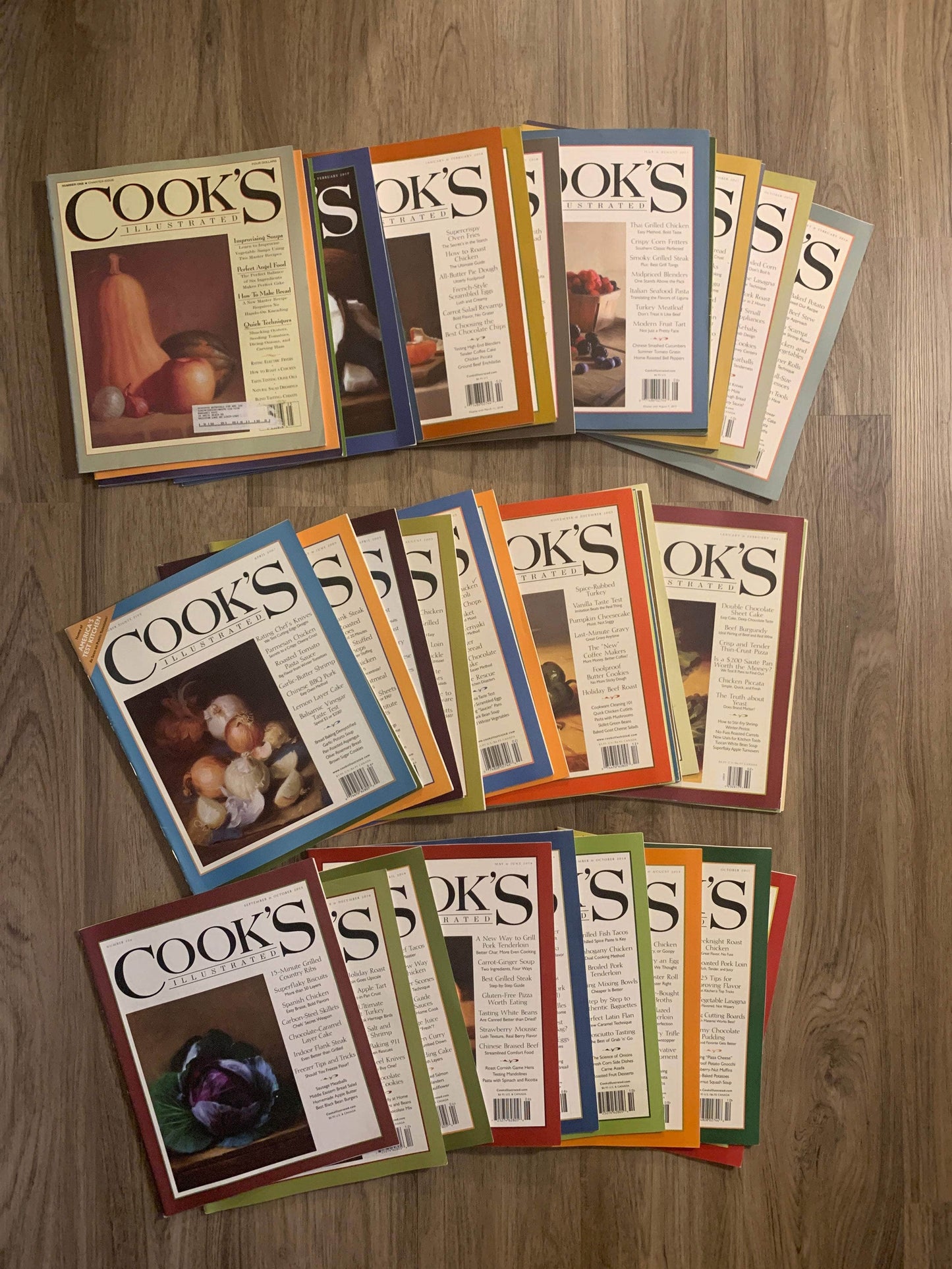 Flipped Pages Cook's Illustrated Magazine Lot of 43, 1992-2019