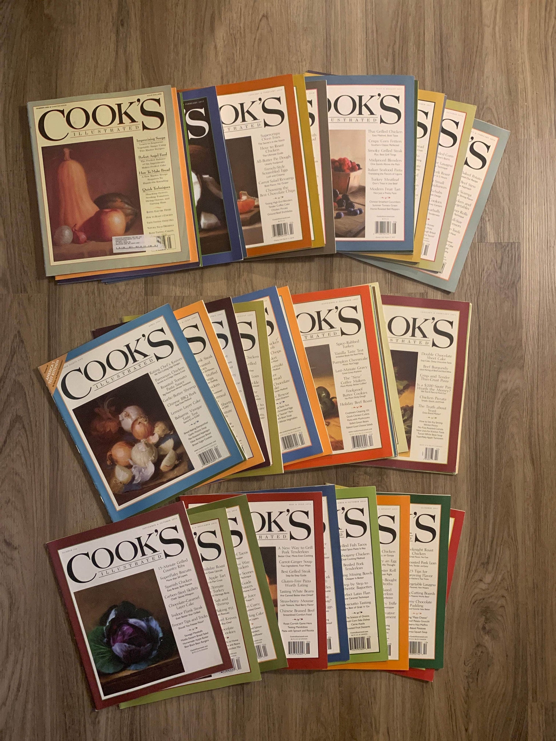 Flipped Pages Cook's Illustrated Magazine Lot of 43, 1992-2019