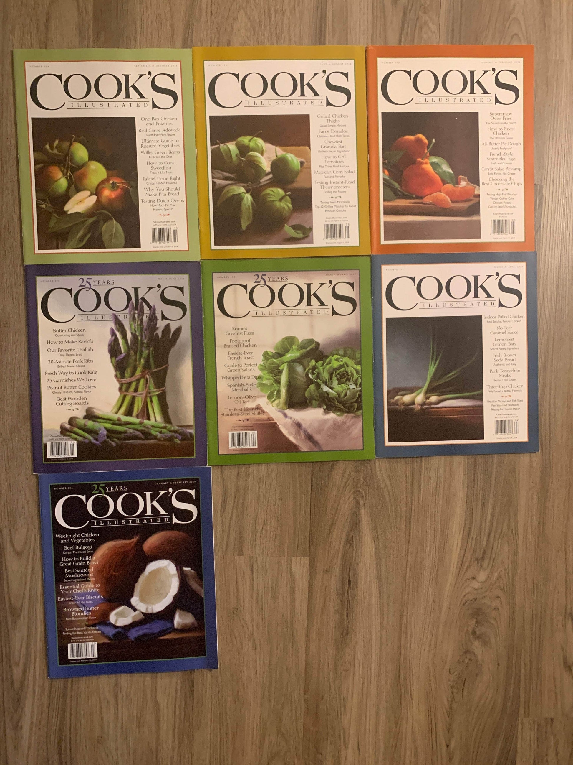 Flipped Pages Cook's Illustrated Magazine Lot of 43, 1992-2019