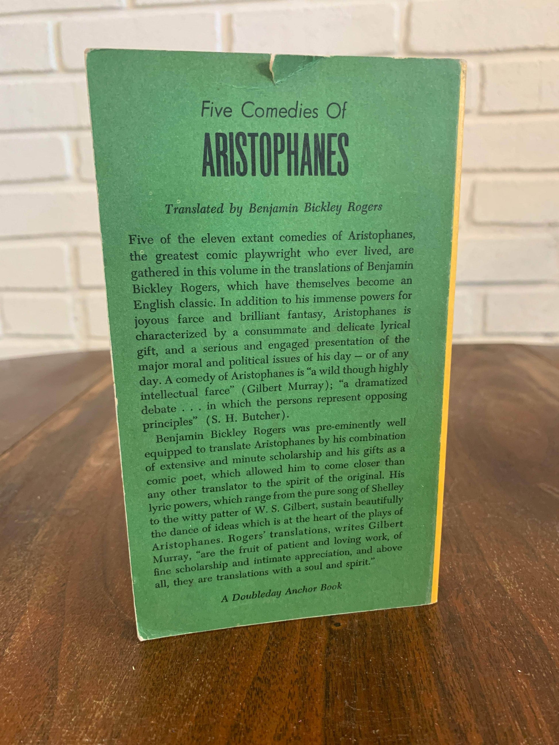 Flipped Pages Five Comedies of Aristophanes 1955 Paperback