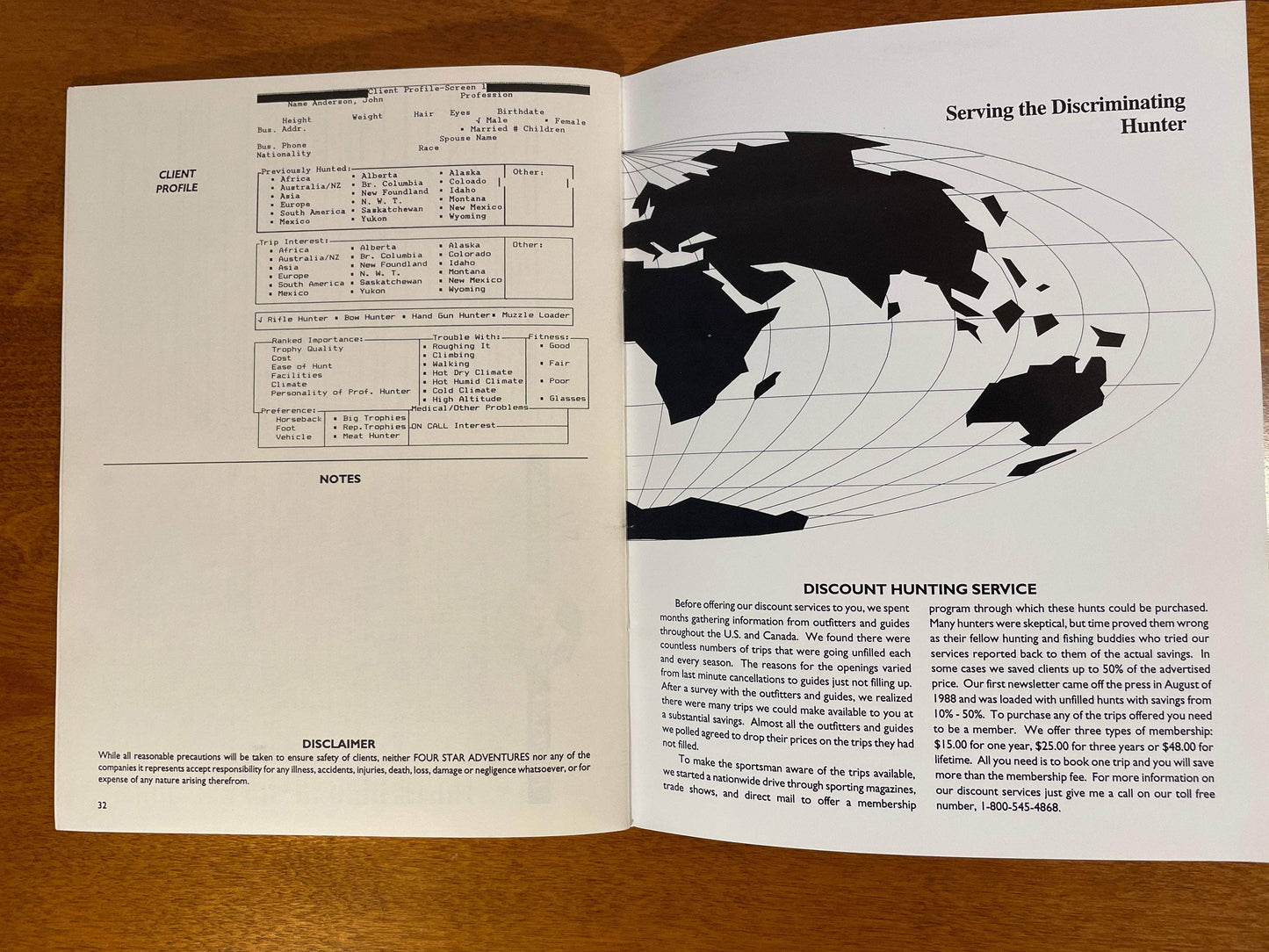 Flipped Pages Four Star Adventures: Serving the Discriminating Hunter - Game Prices 1992