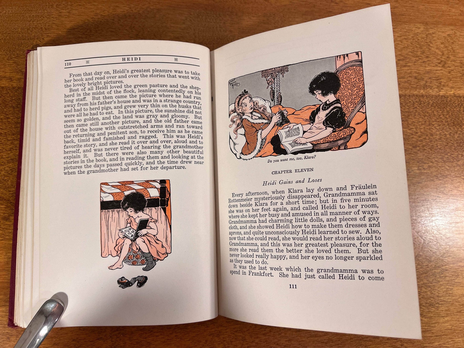 Flipped Pages Heidi by Johanna Spyri, Illustrated by Violet, Moore & Higgins 1936