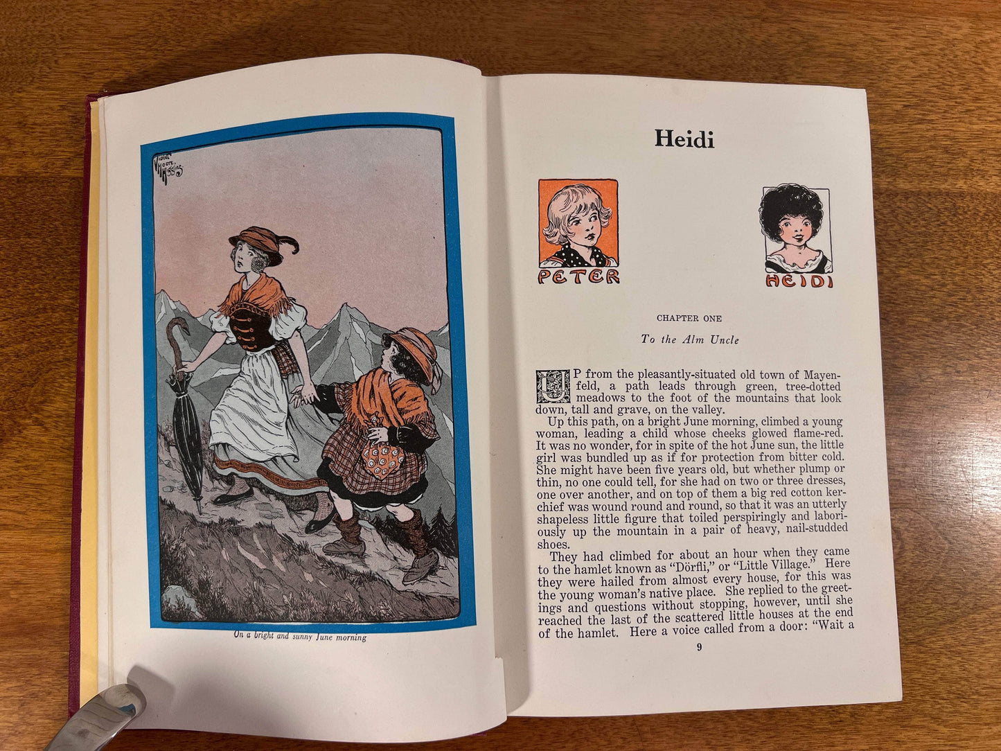 Flipped Pages Heidi by Johanna Spyri, Illustrated by Violet, Moore & Higgins 1936