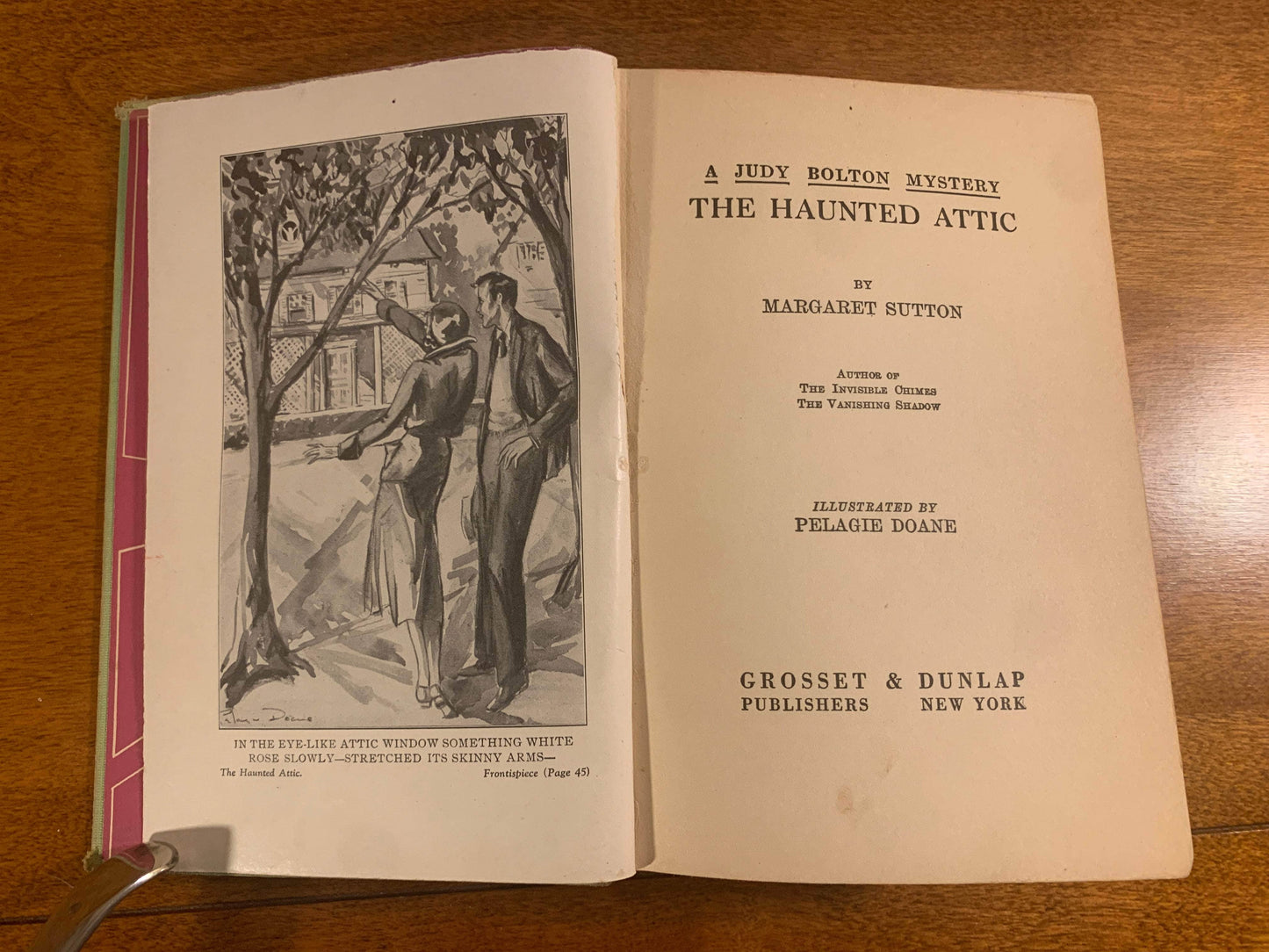 Flipped Pages Margaret Sutton 3 Book Lot, Voice in Staircase, Haunted Attic & Vanishing Shadow 1930s