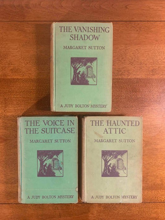 Flipped Pages Margaret Sutton 3 Book Lot, Voice in Staircase, Haunted Attic & Vanishing Shadow 1930s