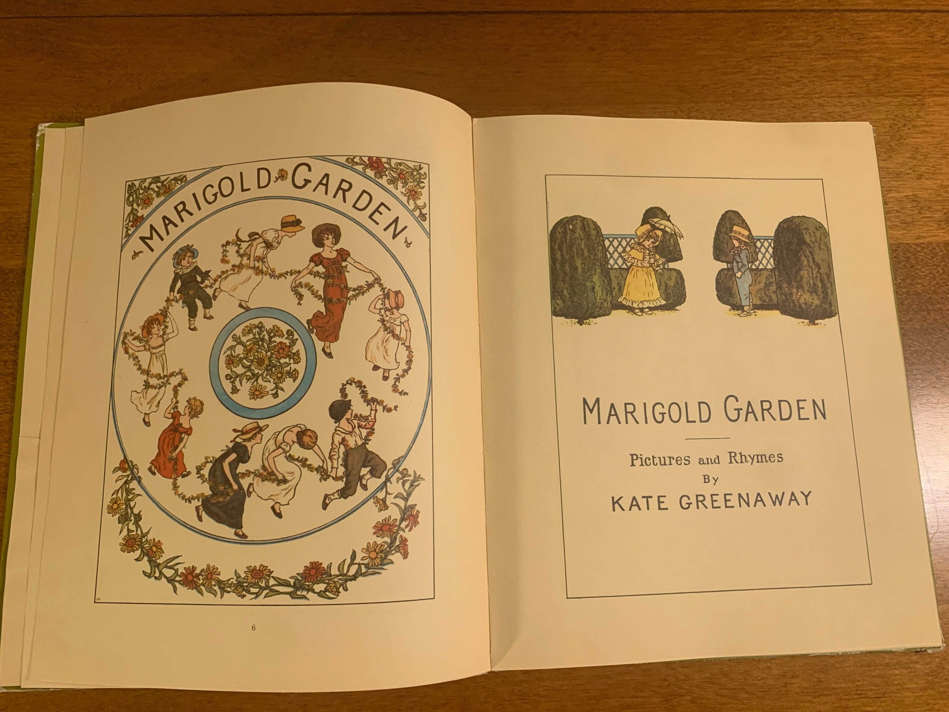 Flipped Pages Marigold Garden by Kate Greenaway (Replica of Orginal)