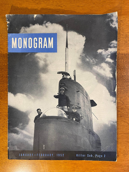 Flipped Pages Monogram magazine Vol. 29 No. 1, January -February 1952 Killer Sub, General Electric Monogram G.E.