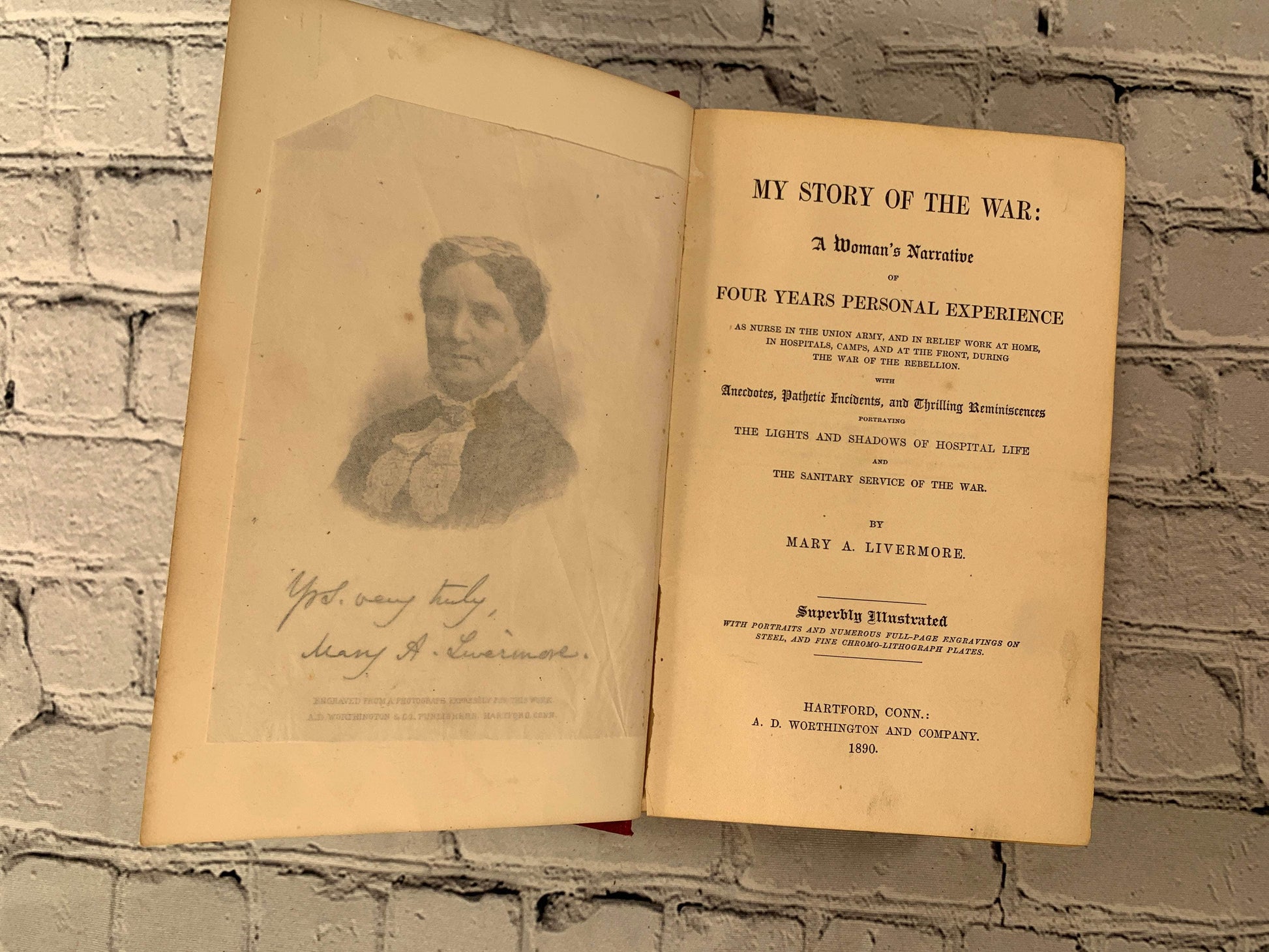 Flipped Pages My Story of the War: A Woman's Narrative by Mary A. Livermore [1890]