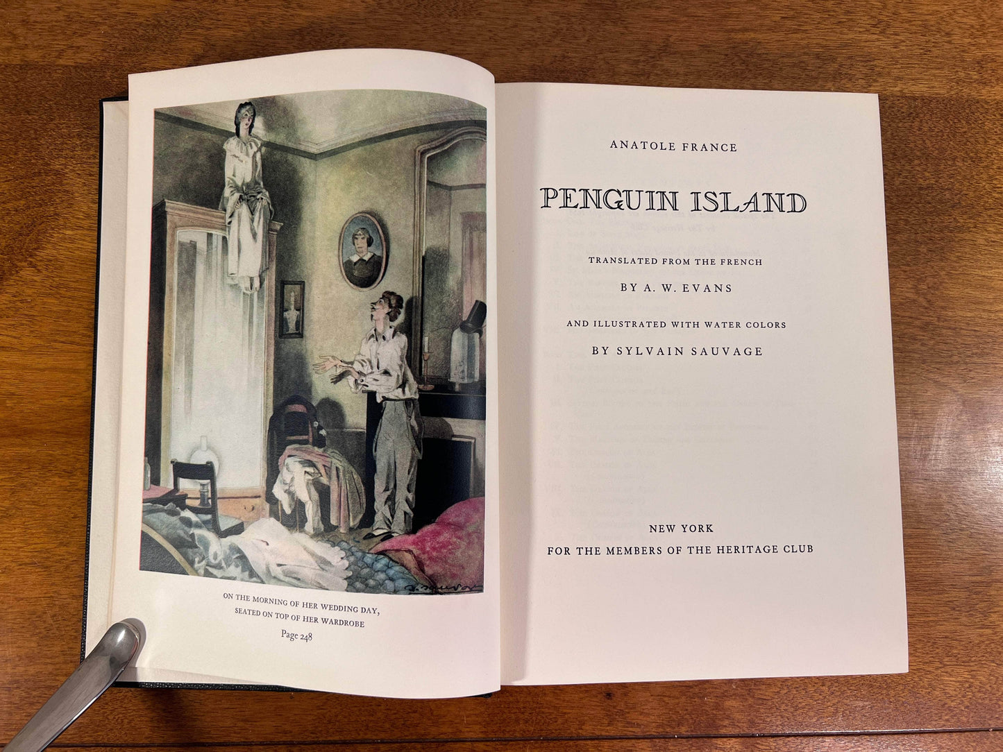 Flipped Pages Penguin Island by A.W. Evans Illustrated by Sylvain Sauvage, 1938