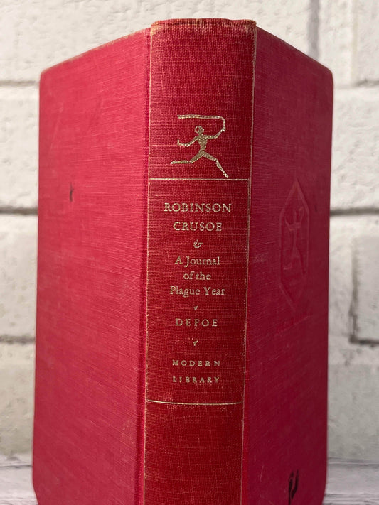 Flipped Pages Robinson Crusoe & A Journal Of The Plague Year by Daniel Defoe [Modern Library · 1948]