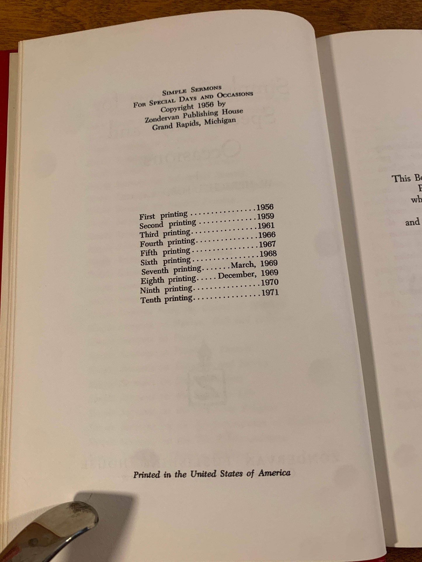 Flipped Pages Simple Sermons for Special Days and Occasions by W. Hershel Ford 1971