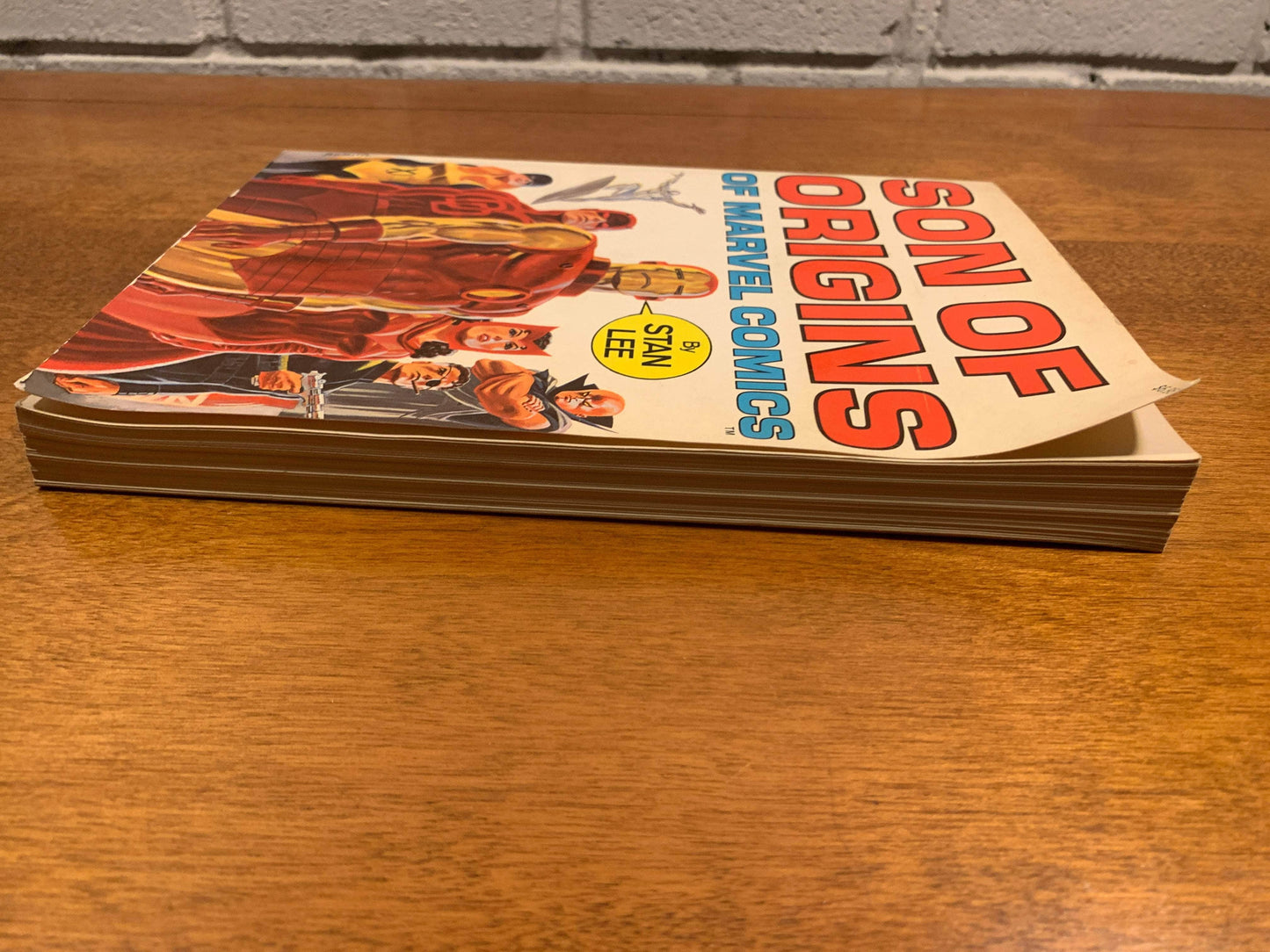 Flipped Pages Son of Origins of Marvel Comics by Stan Lee, 1975 1st Printing