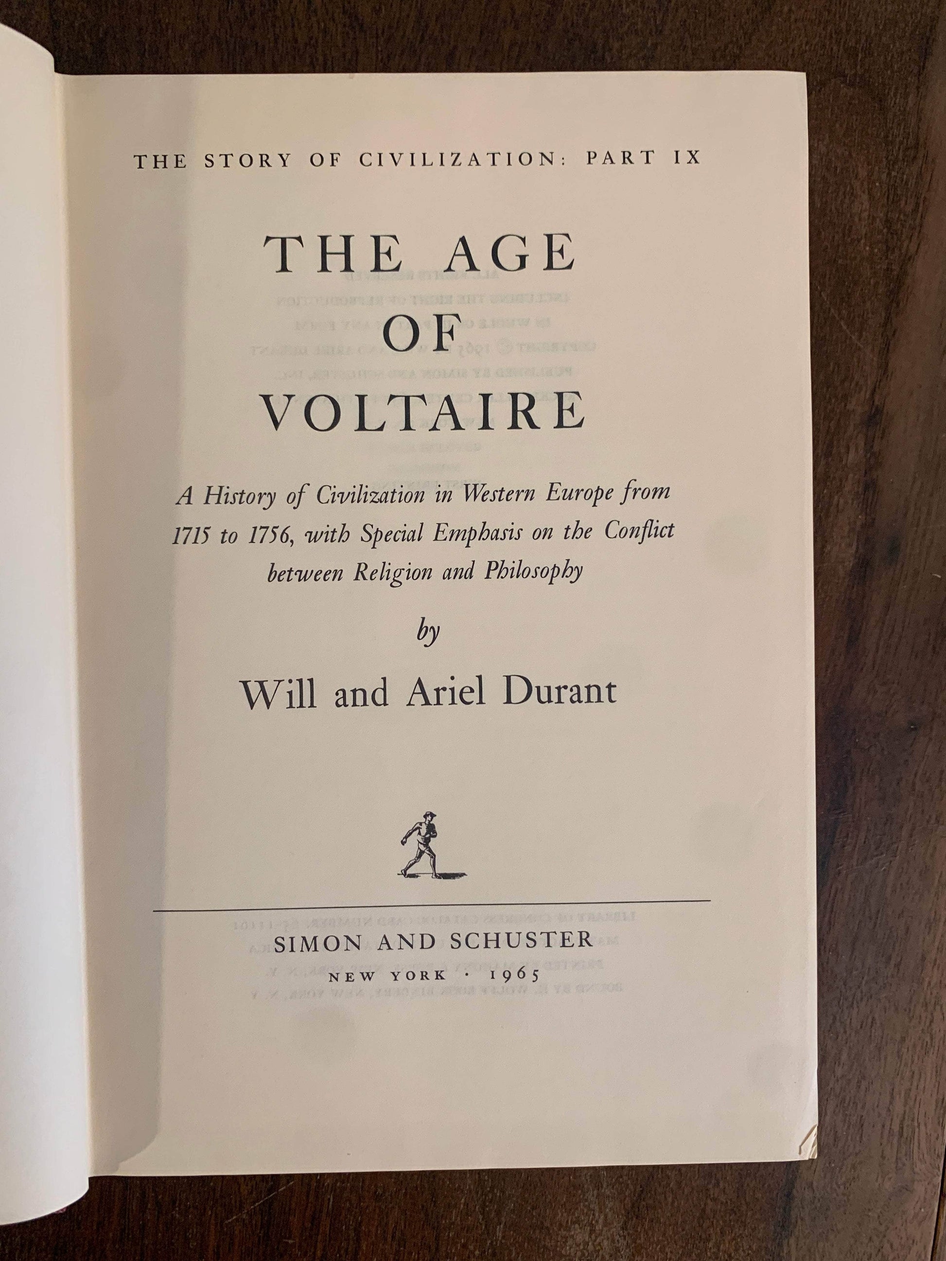 Flipped Pages The Age of Voltaire IX (Age of Civilization) by Will Durant 1965 1st Printing