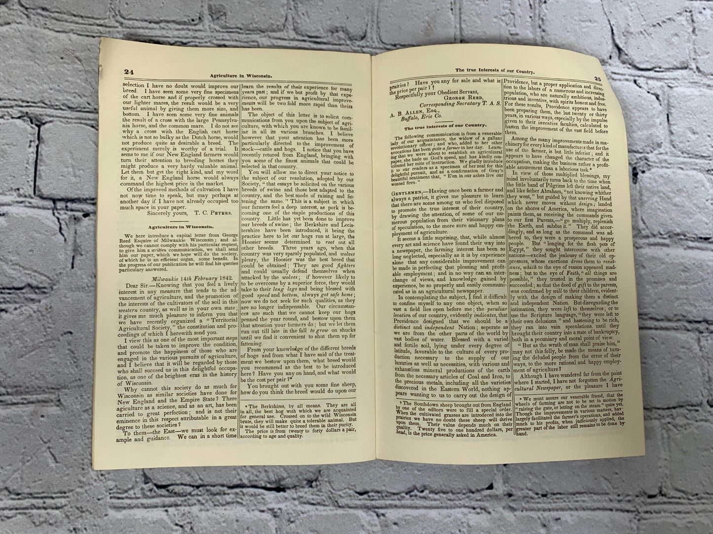 Flipped Pages The American Agriculturist [No. 1 Vol. 1 ·  April 1842 · REPRINT]