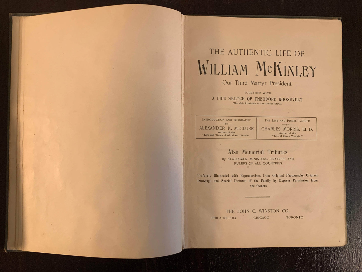 Flipped Pages The Authentic Life of William McKinley: Our Third Martyr President with companion book